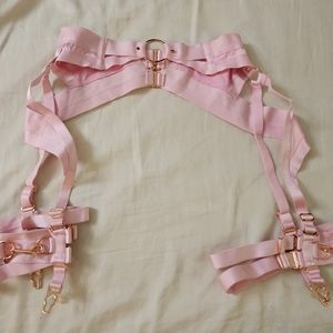 Honey Birdette Kukuro Blush Garter Belt size small